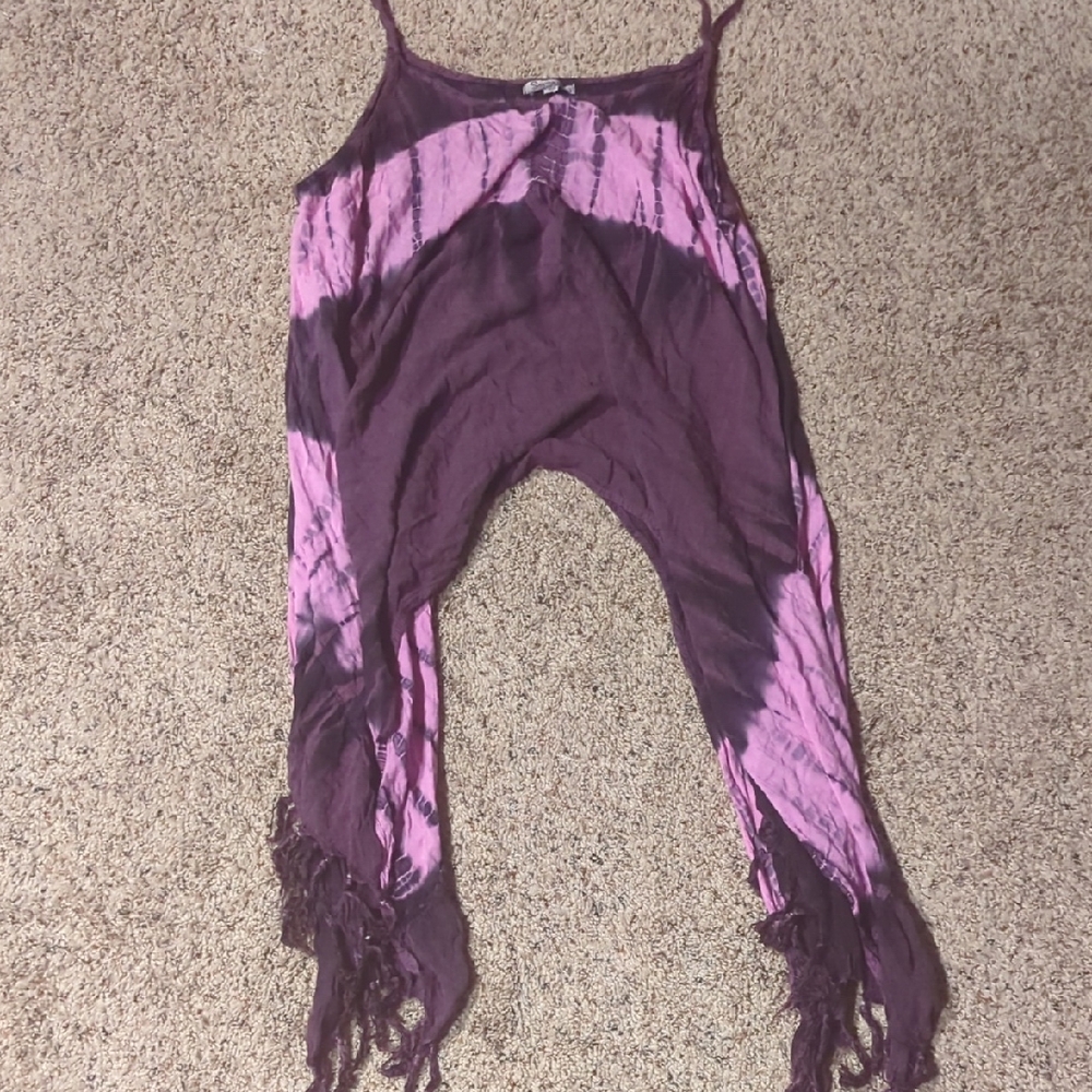 Purple and Pink Tie-Dye Women One Piece
